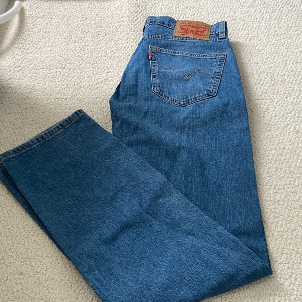 NWT LEVI'S / Mens 505 Regular Straight Jeans Size 34x32 - Picture 6 of 9
